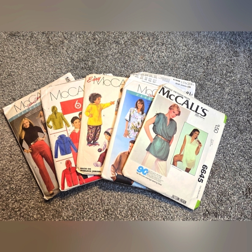 McCalls Vintage Patterns Lot Of 5